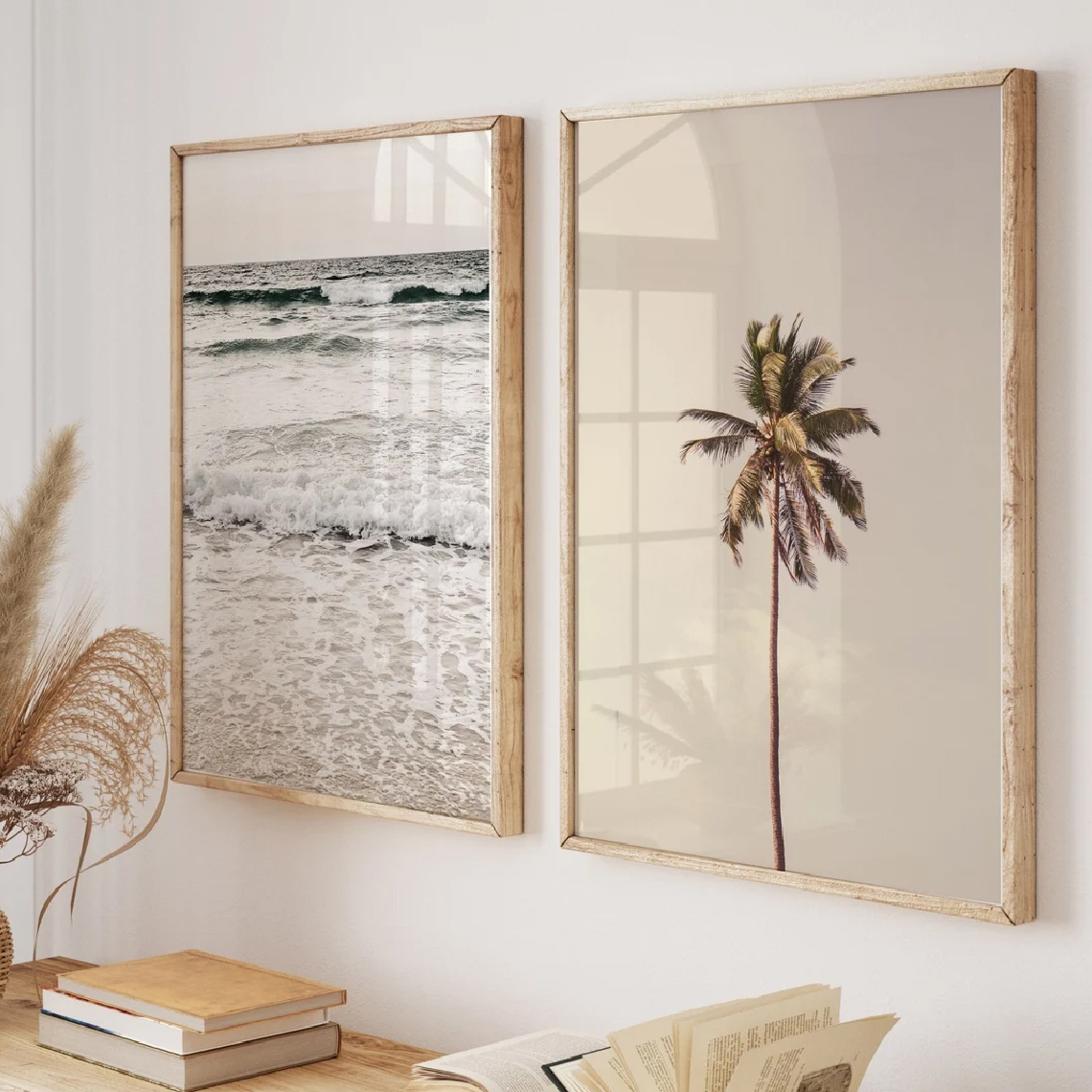 Abstract Canvas Set - قطعتان من اللوحات القماشية بدون إطار،