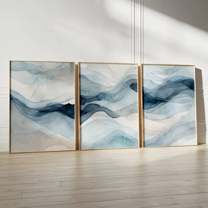Abstract Canvas Set - 3 قطع/مجموعة طباعة قماشية بسيطة بألوان