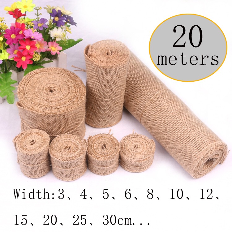 Table Runner - شريط من الكتان الطبيعي بطول 5-30