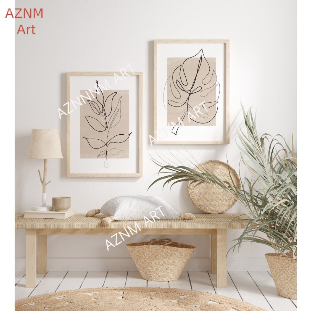Abstract Canvas Set - مجموعة طباعة فنية على شكل خط