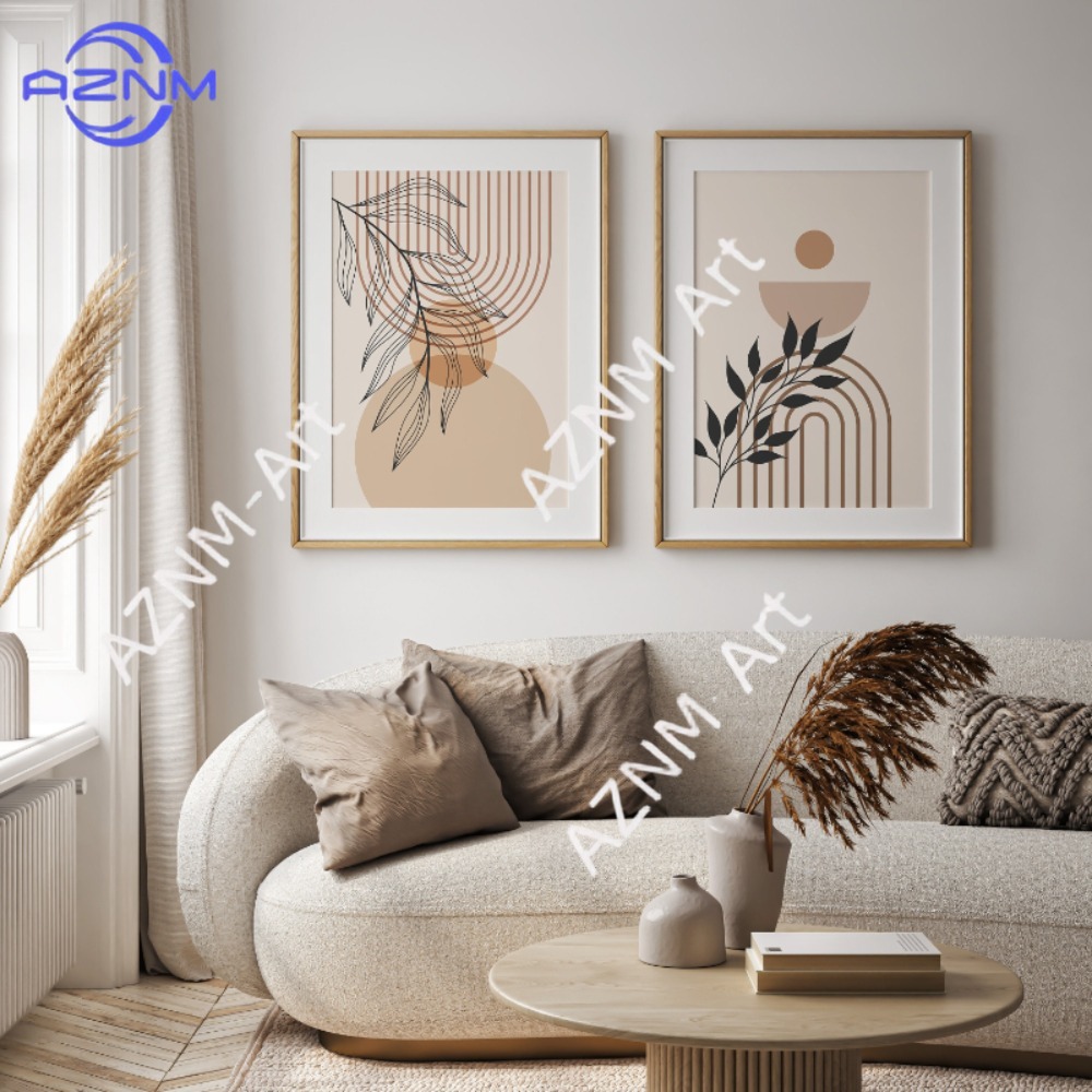 Abstract Canvas Set - مجموعة من لوحتين جداريتين فنيتين نباتيتين