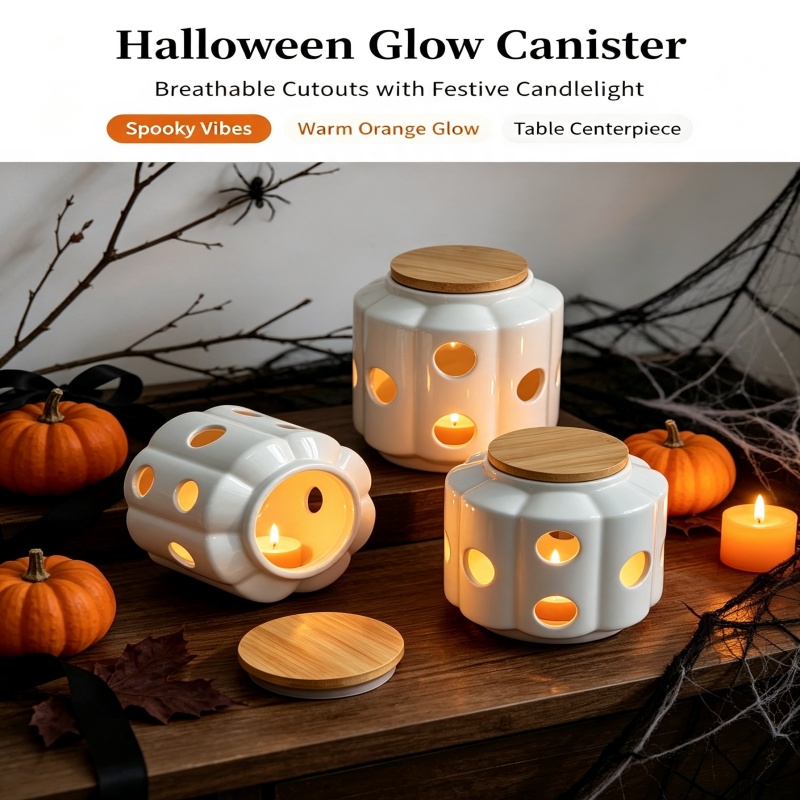 جرة تخزين سيراميك جديدة بتصميم - مراجعة Candle Holder Decor وسعره