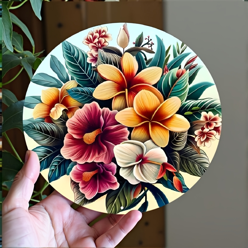 لوحة معدنية مزخرفة بزهور البلو - مراجعة Wall Art وسعره