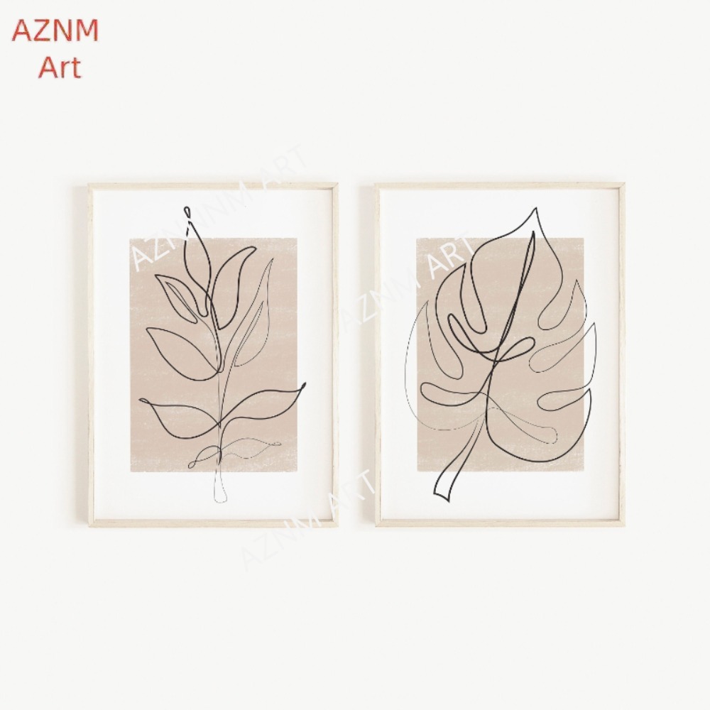 مجموعة طباعة فنية على شكل خط ن - مراجعة Abstract Canvas Set وسعره