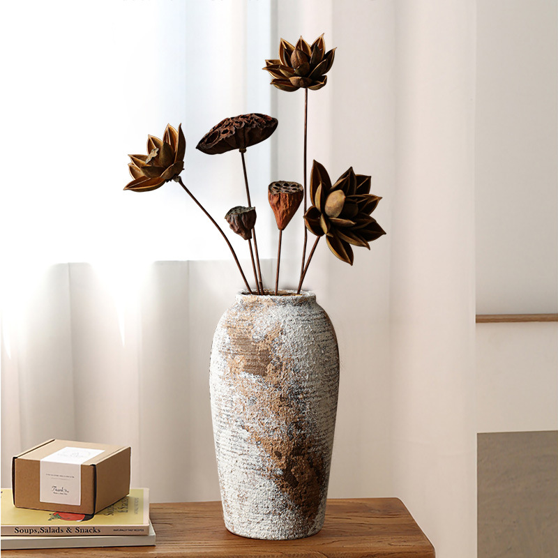 مزهرية فخارية خشنة، تحف يدوية، - مراجعة Vase Decor وسعره