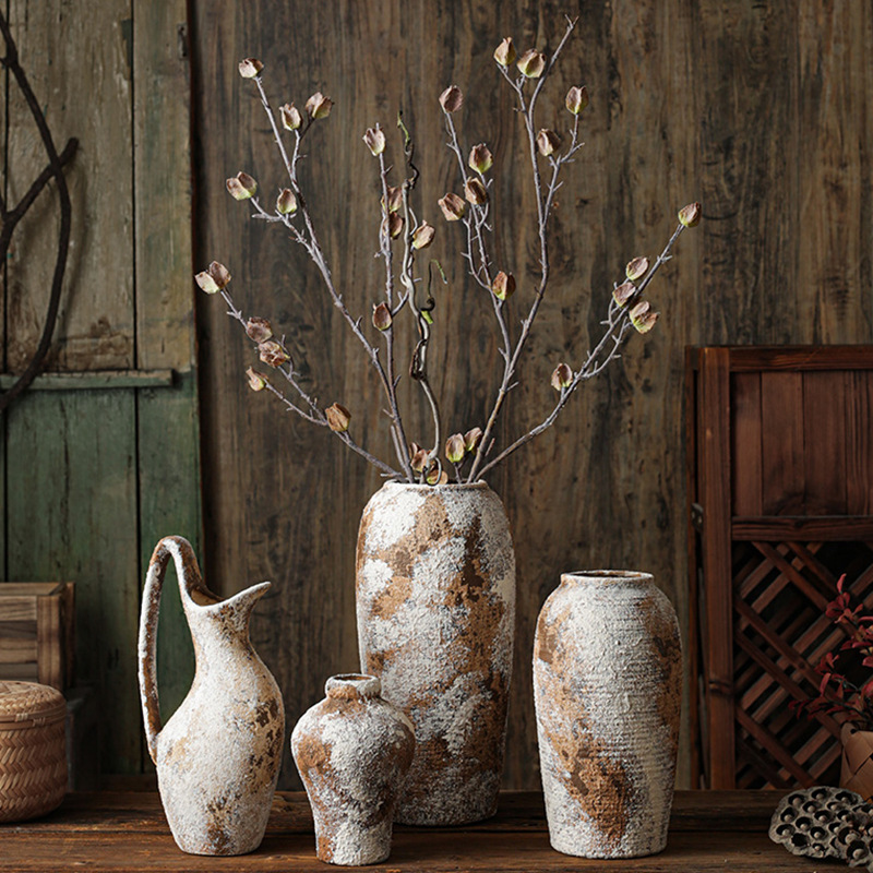 مزهرية فخارية خشنة، تحف يدوية، - مراجعة Vase Decor وسعره
