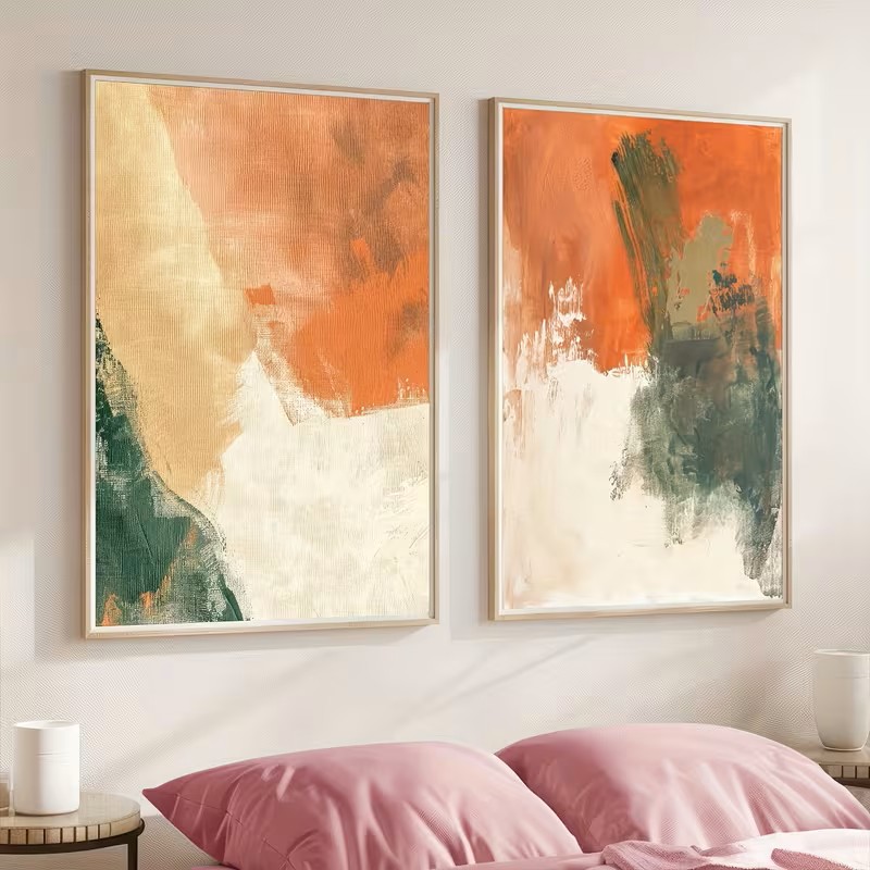 مجموعة لوحات فنية تجريدية على  - مراجعة Abstract Canvas Set وسعره