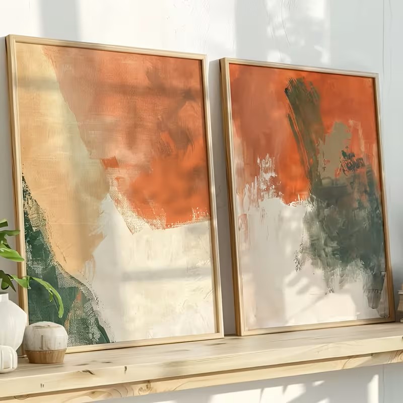 مجموعة لوحات فنية تجريدية على  - مراجعة Abstract Canvas Set وسعره